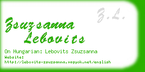 zsuzsanna lebovits business card